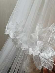 لوكسين جديد طويل ، دانتيل زهور تول ناعم ، أنيق مع مشط - Product Image 5