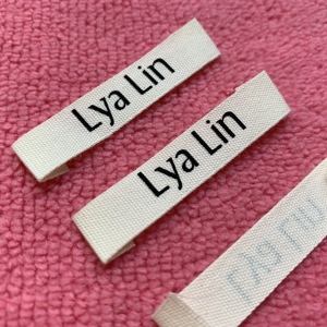 ฉลากผ้าฝ้ายธรรมชาติสำหรับเสื้อผ้าโลโก้บริษัทสำหรับหมวก - Product Image 2