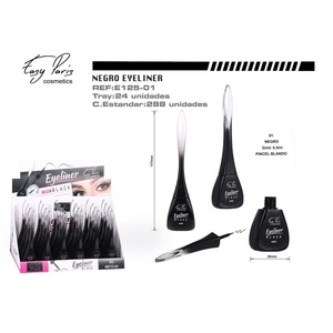 Penna nera impermeabile per Eyeliner liquido con spazzola morbida 24/confezione 8433690097968 per il trucco degli occhi