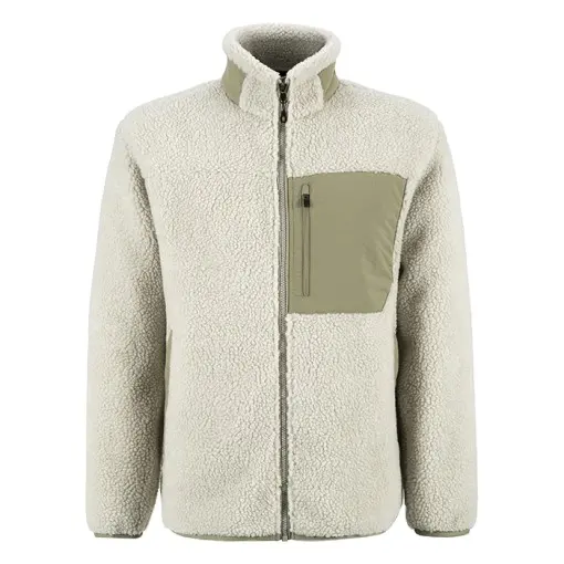 Blouson bombardier confortable zippé avec logo personnalisé OEM Veste polaire Sherpa pour femmes Manteau en peau de mouton Veste blanche décontractée à glissière tissée 100% polyester