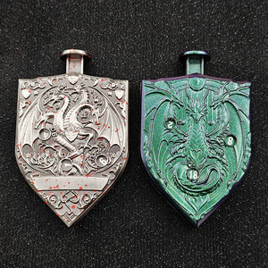 Dés à roulettes en métal DND, jeu de rôle, Donjons et Dragons, dés de jeu de table, dés à roulettes en métal solide COC - Product Image 3