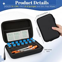 Étui personnalisable en EVA bactériostatique avec fermeture éclair pour solution de reconstitution de peptides, 12+ compartiments