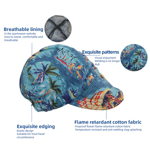 Casquette de soudage ignifuge en coton, anti-poussière, respirante, anti-éclaboussures, ultra-fine et tendance - Product Image 5