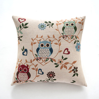 Housse de coussin carrée en jacquard tissé avec logo personnalisé Coussin d'oreiller de style européen de style cartoon