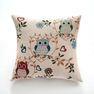 Özel Logo dokuma jakarlı kare yastık kılıfı karikatür tarzı avrupa tarzı yastık minder - Product Image 3