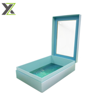 Boîtes cadeaux en carton à couvercle à charnière pour crème cosmétique contour des yeux recyclable personnalisée avec fenêtre transparente