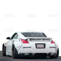Kit carrosserie large en fibre de verre de style Rocket Bunny, barre avant, jupe latérale, diffuseur, spoiler pour Nissan 350Z Z33 2003-2008