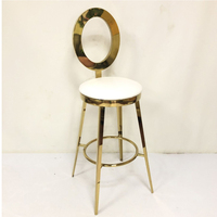 Tabouret de bar moderne en acier inoxydable 201, chaise de bar à hauteur de comptoir pour bar, pub, café, restaurant, hôtel, salon