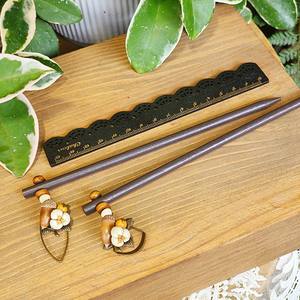 Neue alte natürliche Holz perlen Haarnadel Retro Multi style Trocken frucht Anhänger Haarnadel für Frauen Mädchen Haarschmuck Schmuck - Product Image 3