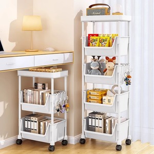 Wheeled Storage <b>Rack</b> 3 Tier Plastic <b>Kitchen</b> Bedroom Bathroom Portable Organizer Cart - Product Image 4