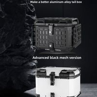 Top Case Moto en Alliage d'Aluminium 36L 45L 55L 65L Étanche à Dégagement Rapide, Coffre Arrière Style Blindé pour Moto, Vente en Gros
