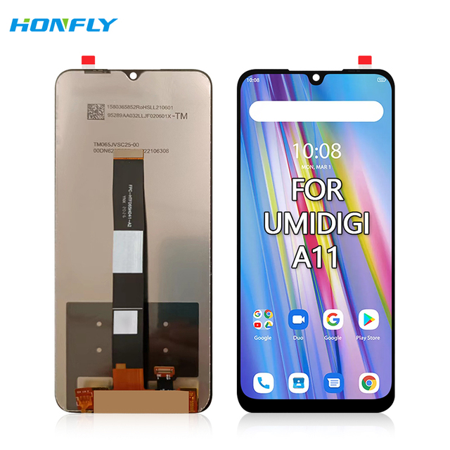 Honfly Wholesales Mobile Phone LCD for Umidigi A11 Display +Touch Screen Digitizer Replacement for Umidigi A11 Lcd