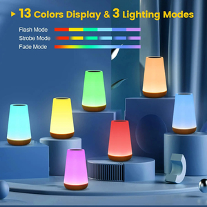 Wholesale USB <b>Rechargeable</b> Smart Home Dimming Touch <b>Light</b> Fashionable Portable Table/Bedroom Side <b>Night</b> 13 RGB Colors Children's - Product Image 2