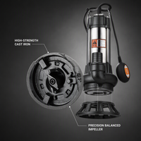 Pompe submersible à eaux usées en acier inoxydable WQD/QG 2 pouces 1HP