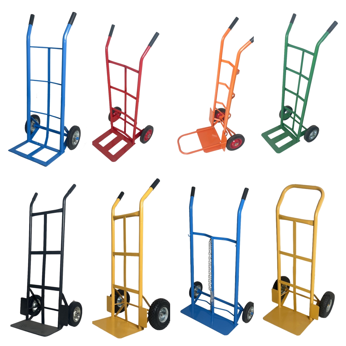 Industrial Steel Platform Two-Wheel Foldable Stackable Hand Trolley with 200kg Load Capacity Portable for Shopping & Storage