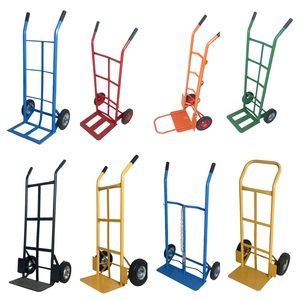 עגלת משא מתקפלת דו-גלגלית מפלדה תעשייתית, ניתנת לערום, עם כושר נשיאה של 200 ק\\\"ג, ניידת לקניות ואחסון - Product Image 3