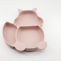 Assiette en silicone de qualité alimentaire, style classique, en forme d'écureuil, écologique, avec logo couleur personnalisé, fabriquée au Guatemala – Meilleure vente