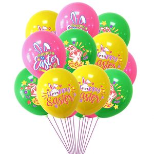 Tema pasqua set di <span class=keywords><strong>palloncini</strong></span> in lattice 12 pollici uova di <span class=keywords><strong>coniglio</strong></span> stampate <span class=keywords><strong>palloncini</strong></span> per insegne di Pasqua forniture per decorazioni per feste <span class=keywords><strong>con</strong></span> CE - Product Image 4