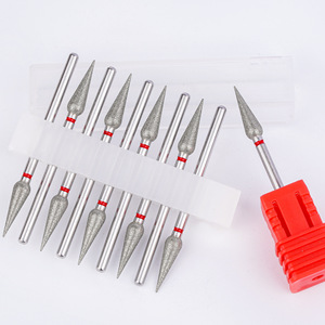 Drop Shape Diamond Nail Drill Bit Cuticle Clean Milling Cutter Electric Manicure Pedicure Tool Salon Grinding Nail Drill Bit - Product Image 5