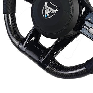 Volant noir en fibre de carbone perforé pour Mercedes Benz C GLC E S CLS <span class=keywords><strong>AMG</strong></span> ZC-809-T2-F - Product Image 6