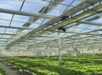 Invernadero Venlo de Vidrio Templado con Estructura de Acero y Sombreado Externo para Agricultura y Turismo