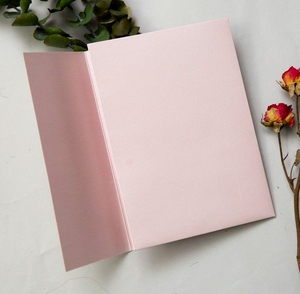 Elegante rubor Rosa acrílico transparente invitaciones de boda con triple bolsillo Graw RSVP tarjeta moderna matrimonio vacaciones invita conjunto - Product Image 5