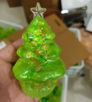 Ensemble de jouets squishy de Noël scintillants Q, jouets anti-stress rebondissants et masticables en TPR souple pour échange de cadeaux de Noël