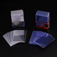 Protège-cartes transparents personnalisables en PVC bleu et blanc 35pt de qualité supérieure pour cartes de baseball, porte-cartes transparents, Top Loader