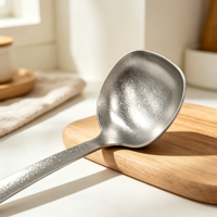 Ustensiles de cuisine 4 pièces en titane pur épaissi de qualité alimentaire, louche à soupe et cuillère passoire pour ensemble d'ustensiles de cuisson