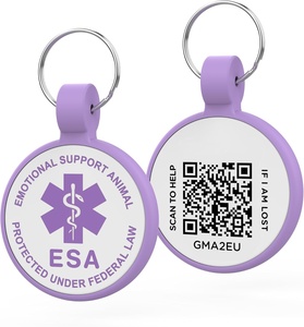 Étiquette d'identification de chien personnalisée en acier inoxydable avec décoration en dentelle style coulissant et étiquettes de <span class=keywords><strong>code</strong></span> QR pour chiens et chats - Product Image 4