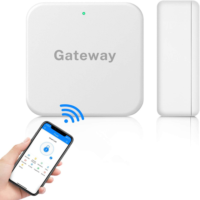 WiFi Gateway Smart Hub with Remote Control & Bluetooth Lock Works with TT Lock App Customizable Logo Support