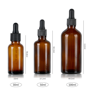 Botella de vidrio ámbar con gotero para el cuidado de la piel femenina, envase cosmético vacío para aceite esencial, suero facial, tintura, aceite líquido. - Product Image 4