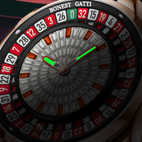 Montre mécanique Bonest Gatti BG8004 pour homme avec cadran en verre saphir, cadran diamant et bracelet en cuir, style roulette européenne