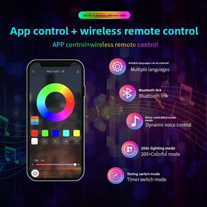 Barre lumineuse stroboscopique 2 <span class=keywords><strong>en</strong></span> 1 à 64 couleurs changeantes pour véhicule Barre de feux clignotants d'urgence pour camion - Product Image 4