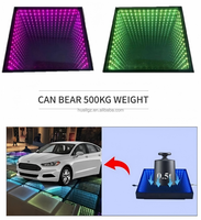 Portable 3D Abyss LED Interactive Dance Floor Lighting Infinity Mirror RGBW 15W Lumières Mobiles pour Mariage Interactive LED Dance
