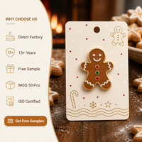 Broche individuelle en émail souple UV 2D motif Bonhomme en pain d'épices, dorée, bijoux de Noël, vente en gros, badge métallique, broche de revers personnalisée, usine OEM