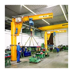 China Workshop Price 1 2 3 5 10 15 20 ton Free Standing Floor Pillar Column Mounted Electric Slewing Cantilever Hoist Jib Crane