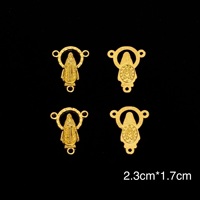 20x15mm DEUS FATER Style Religieux Triangle Vierge Marie Médaille Chapelet Centres de Table