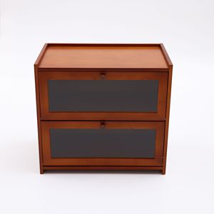 Bamleader - Caja de Pan de Bambú Natural con Puertas de Acrílico, Organizador de Almacenamiento Multiusos, Diseño Rectangular - Product Image 2