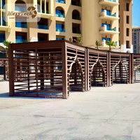 Wpc bâtiment de paysage pergola tonnelle en bois pour spa