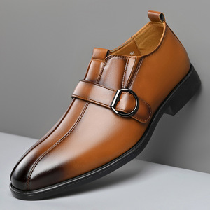 Nouvelles Chaussures Derby en Cuir pour Hommes 2026, Style Rétro Patchwork à Bout Carré, Décontractées et Formelles, Style Britannique, pour Affaires Européennes et Américaines - Product Image 1