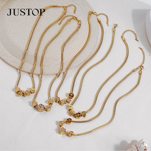 Collier unisexe tendance en acier inoxydable plaqué or/argent, avec pendentif chaîne à maillons, bijoux de mode indiens, OEM/Vente en gros personnalisée - Product Image 3