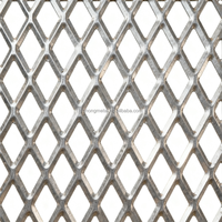 Grille métallique décorative en laiton H65 H80, maille déployée diamantée 16x8x1.5mm pour façade, cloison et décoration