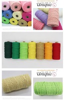 Corde de Coton Macramé Décorative pour Bricolage, 3 mm 4 mm, Tenture Murale Tissée à la Main