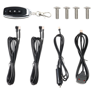 Porta Targa Elettrico Nascosto per Ecuador con Telecomando e Otturatore, Standard USA, Nero - Product Image 2