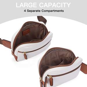 Mini riñonera deportiva duradera de cuero PU de diseñador de lujo personalizada, riñonera con correa ajustable - Product Image 2