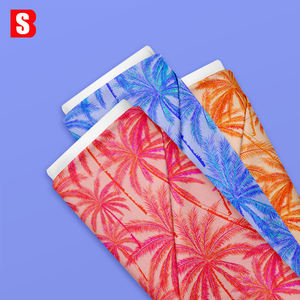 Kain Liberty Cetak Digital Desain Pohon Palem Katun Organik 100% Bessi untuk Gaun Wanita dan Anak Perempuan - Product Image 1