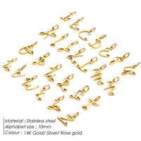 Manna DIY Anglais Lettre En Acier Inoxydable Pendentif Accessoires Plaqué Or Fabrication de Bijoux pour Bracelet Collier