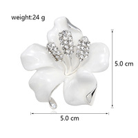 Vente en gros Broche florale Offre Spéciale pour femmes Bijoux Fashion Flower Crystal Bride Wedding Party Broches Pin pour robe de soirée