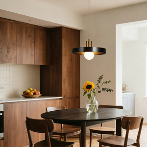 Luminaire suspendu moderne de style nordique noir avec interrupteur, décoration en cuivre pour salon, intérieur, restaurant - Product Image 2